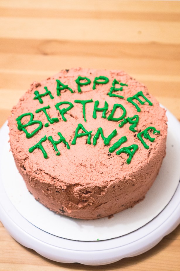 Vegan Harry Potter birthday cake-23