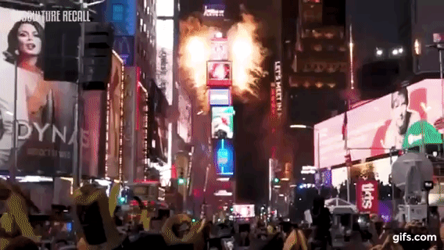 Subculture Recall Times Square New Years Eve ball drop.gif